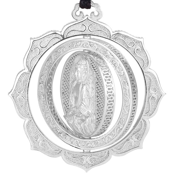 Pt950 Platinum Manjusri Guardian Pendant - Rabbit Zodiac Birth Buddha